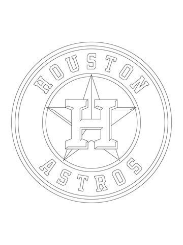 Houston Astros Logo  Coloring Page